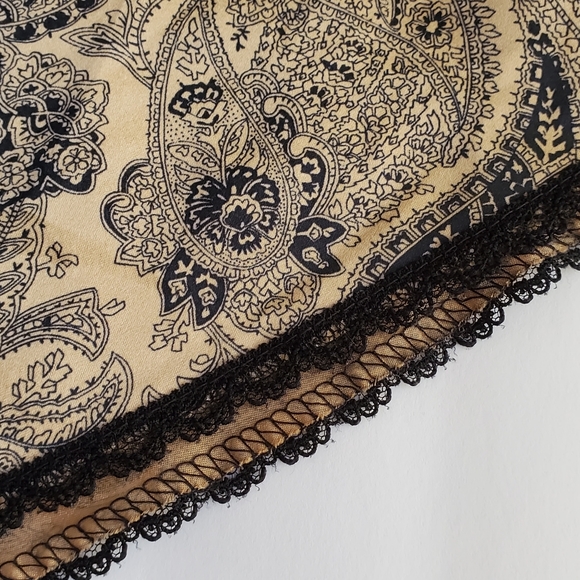 Lucie Ann II Vintage Paisley Silky Floral Lace Slip Top Nighty Teddy Lin… - Picture 9 of 16